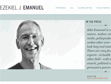 Tablet Screenshot of ezekielemanuel.com